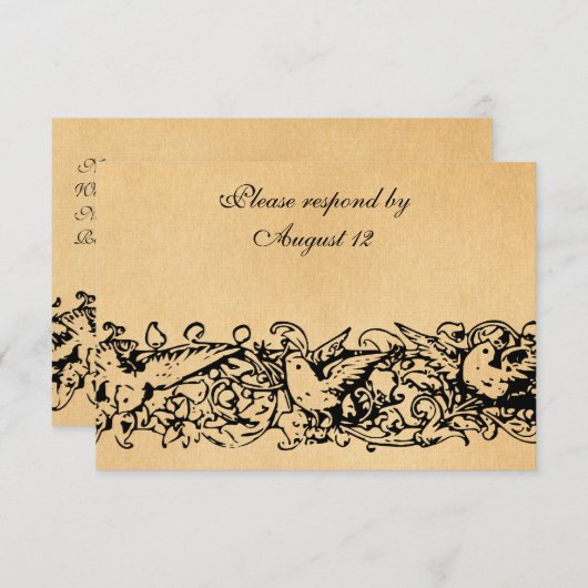 perkamentafscheiding RSVP met enveloppen (Voorkant / Achterkant)