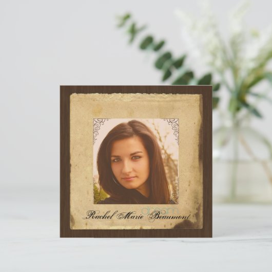perkamentfotopapier Afstuderen Kaart (Staand voorkant)