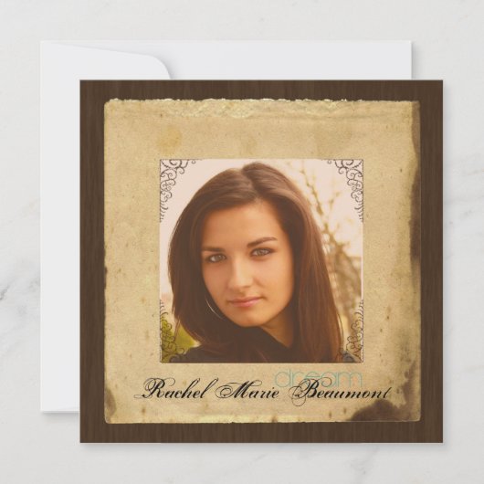  perkamentfotopapier Afstuderen Kaart (Voorkant)