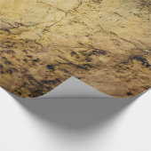 Perkamentgoud en bruin marmer cadeaupapier (Hoek)