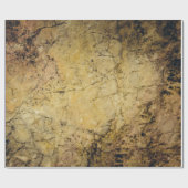 Perkamentgoud en bruin marmer cadeaupapier (Vlak)