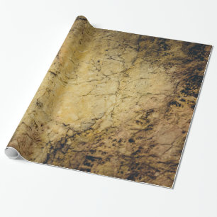 Perkamentgoud en bruin marmer cadeaupapier