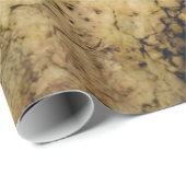 Perkamentgoud en bruin marmer cadeaupapier (Rol Hoek)