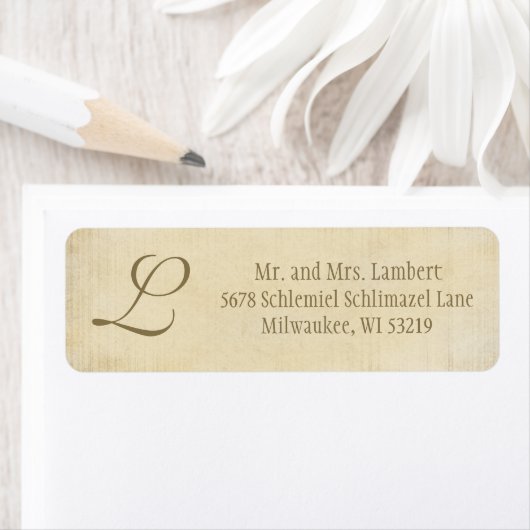 Perkamentmonogram  etiket (Insitu)