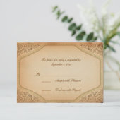  perkamentrol RSVP Kaartje (Staand voorkant)