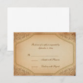  perkamentrol RSVP Kaartje (Voorkant / Achterkant)