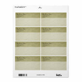 Perkamentstijl Zakelijk Verzendlabel (Full Sheet)