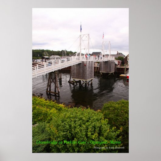 Perkins Cove Drawbridge - Ogunstoppen maine Poster (Voorkant)