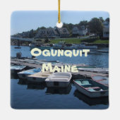 Perkins Cove in Ogunstop, Maine Keramisch Ornament (Achterkant)