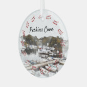 Perkins Cove, Ogunstop Glas Ornament (Voorkant links)