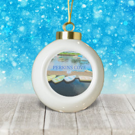 Perkins Cove Rowships Keramische Bal Ornament