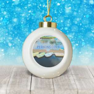 Perkins Cove Rowships Keramische Bal Ornament