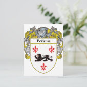 Perkins wapenschild/familiekust (bemand) briefkaart (Staand voorkant)