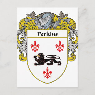 Perkins wapenschild/familiekust (bemand) briefkaart