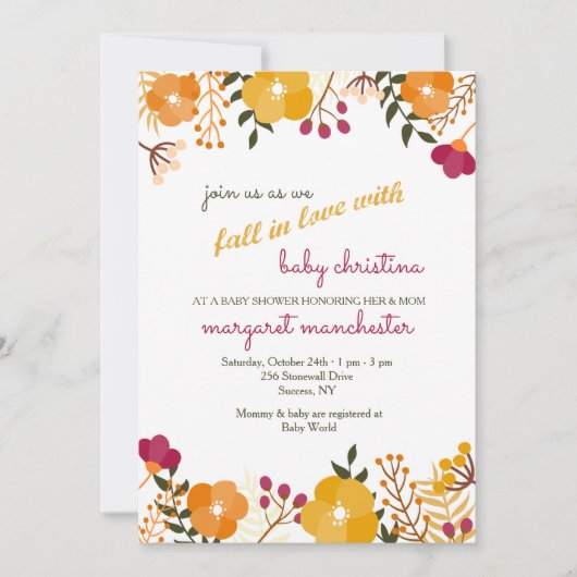 Perky Borders Invitation Kaart (Voorkant)