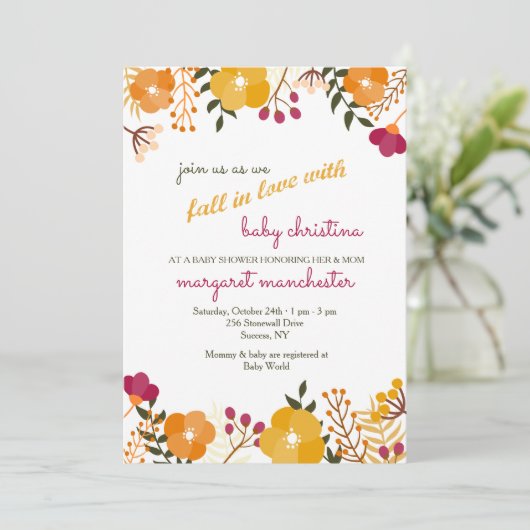 Perky Borders Invitation Kaart (Staand voorkant)