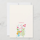 Perky Floral Border Uitnodiging (Achterkant)