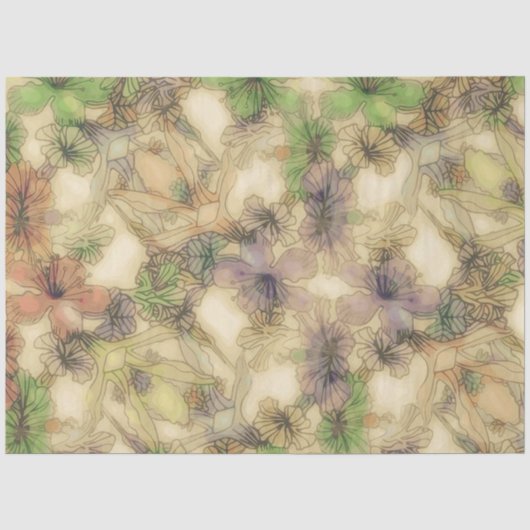 Perky floral (I) Tissuepapier (Voorkant)