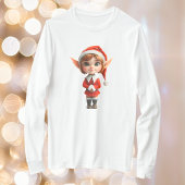 Perky Girl Christmas Elf Mannen T-shirt
