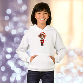 Perky Girl Kerst Elf Meisje Hoodie