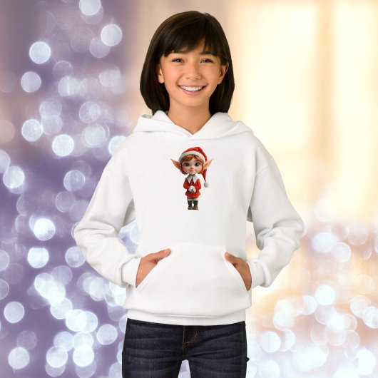 Perky Girl Kerst Elf Meisje Hoodie