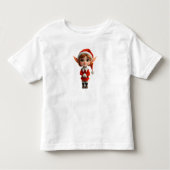 Perky Girl Kerst Elf Peuter T-shirt (Voorkant)