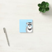 Perky Miniature Schnauzer Cute Blue Post-it® Notes (Kantoor)
