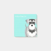 Perky Miniature Schnauzer Cute Green Post-it® Notes (Voorkant)