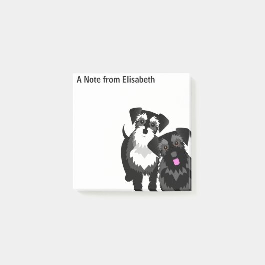 Perky Miniature Schnauzer Schattige Post-it® Notes (Voorkant)