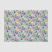 Perky Pastel Roze Geel en Blauw Parketten Tissuepapier (Voorkant)