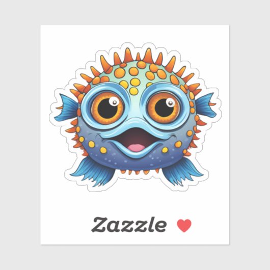 Perky Puffer Vis Waterdicht Sticker (Vel)