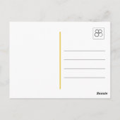 Perky White Daisy Flower Briefkaart (Achterkant)