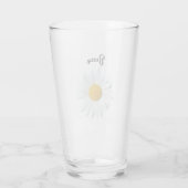 Perky White Daisy Flower Gepersonaliseerd glas (Achterkant)