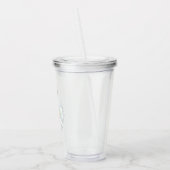 Perky White Daisy Flower Personalized Tumbler Acryl Drinkbeker (Links)