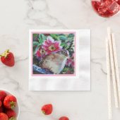 Perky Wren & Bloemen Servet (Insitu)