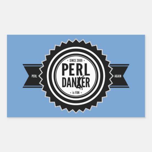 Perl Dancer Stickers - Blue Background (Voorkant)