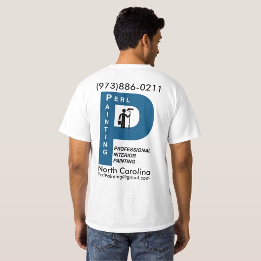 Perl het Schilderen Origineel T-shirt (Achterkant volledig)