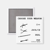 Perl, Java, C Sharp, PHP, C++ programmeertaal Magneet (Voorkant / Achterkant)