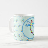 Perlenlibelle, personalisiert kaffeetasse koffiemok (Voorkant links)