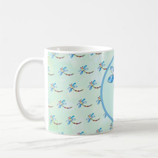 Perlenlibelle, personalisiert kaffeetasse koffiemok (Links)