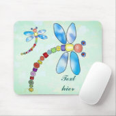 Perlenlibelle, personalisiert muismat (Met muis)
