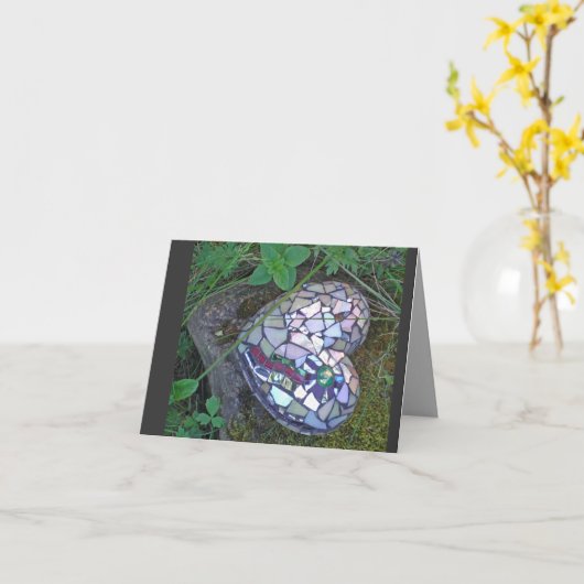 Perlmuttherz Kaart (Gele Bloem)