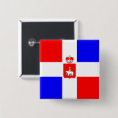 Perm Krai, Russische vlag Vierkante Button 5,1 Cm (Voorkant /achterkant)