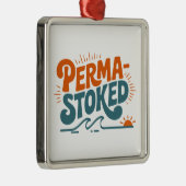 Perma-Stoked Golven Metalen Ornament (Rechts)