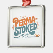 Perma-Stoked Golven Metalen Ornament (Links)
