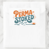 Perma-Stoked Golven Rechthoekige Sticker (Tas)