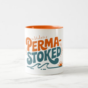 Perma-Stoked Golven Tweekleurige Koffiemok