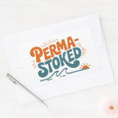Perma-Stoked Waves Rechthoekige Sticker (Envelop)