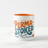 Perma-Stoked Waves Tweekleurige Koffiemok (Center)