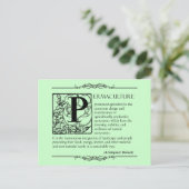 Permacultuur - A Definition (3) - Black Briefkaart (Staand voorkant)